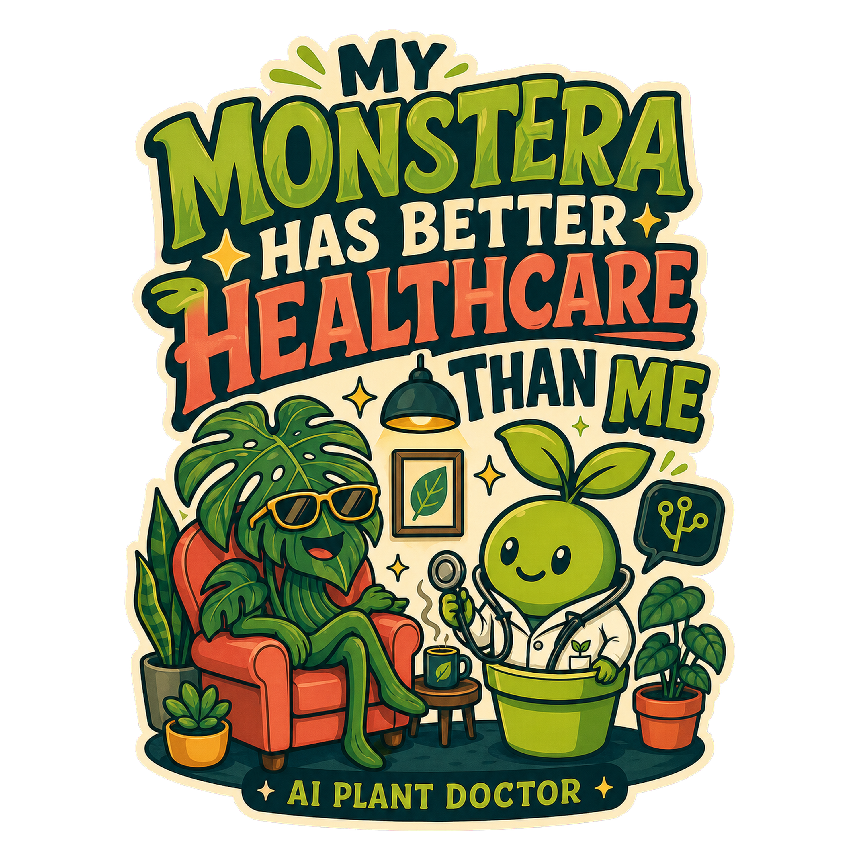 Budsy better healthcare sticker artwork