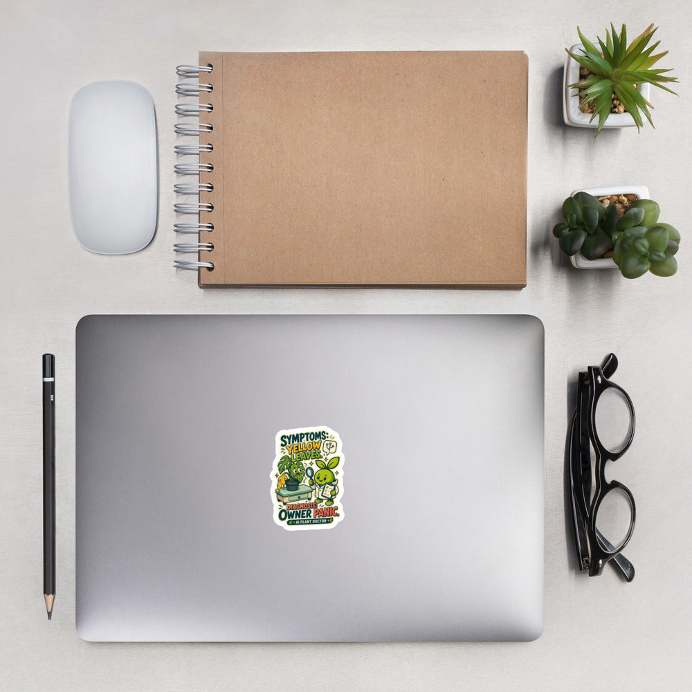 AI Plant Doctor Budsy Owner Panic Sticker product mockup