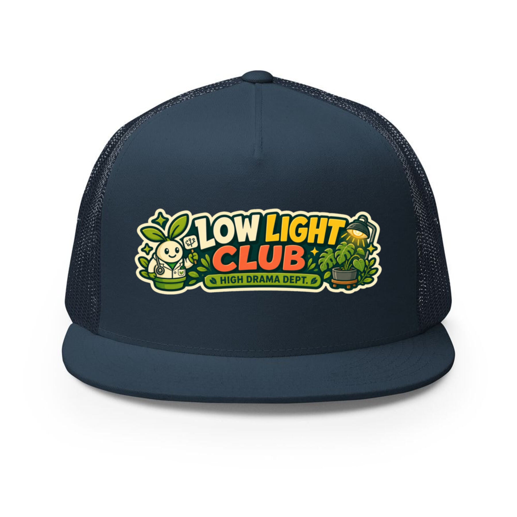AI Plant Doctor - Budsy Low Light Club Mesh Hat Navy mockup