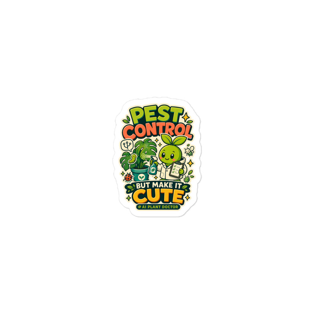 Budsy Pest Control 5.5 x 5.5 sticker mockup