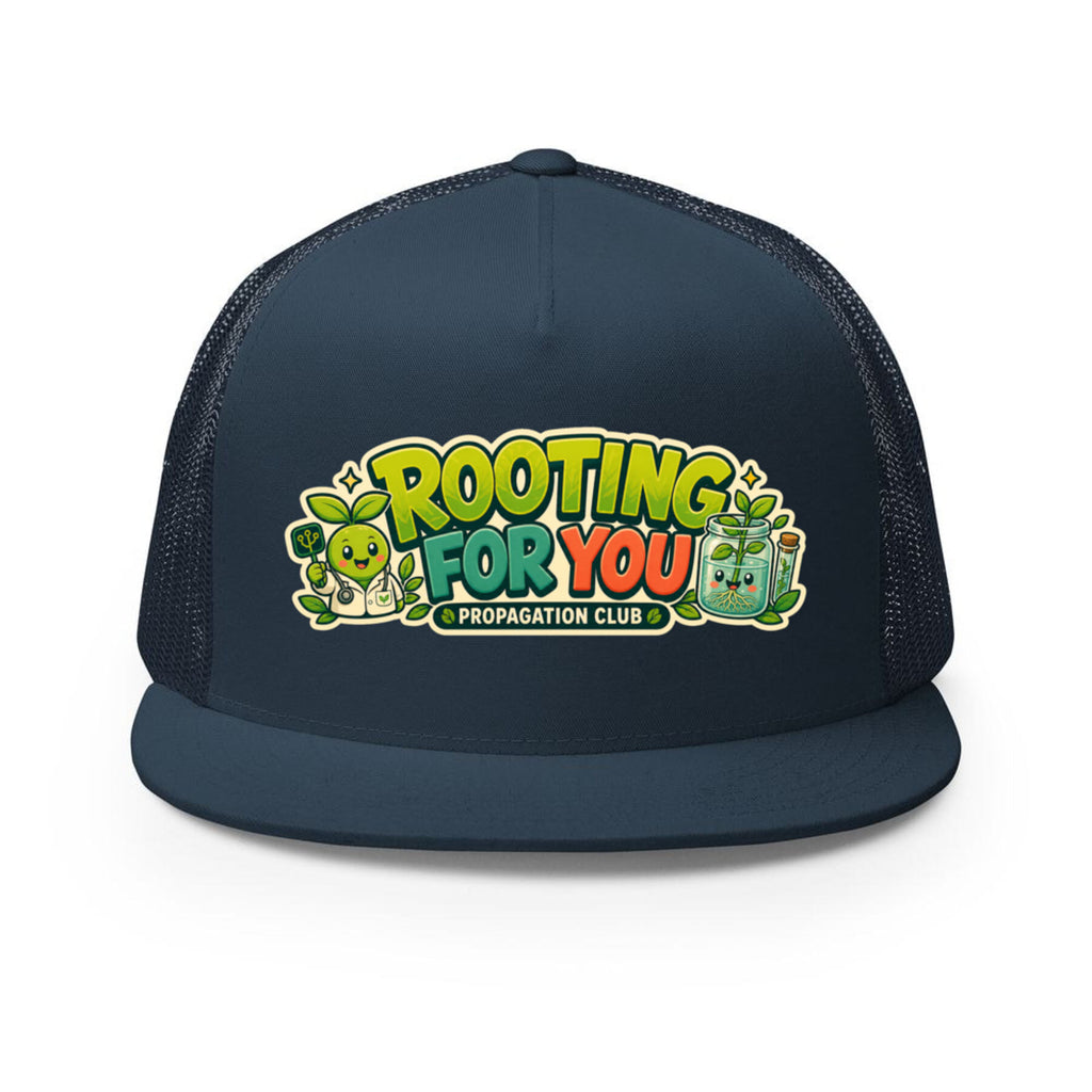 AI Plant Doctor - Budsy Rooting For You Mesh Hat Navy mockup